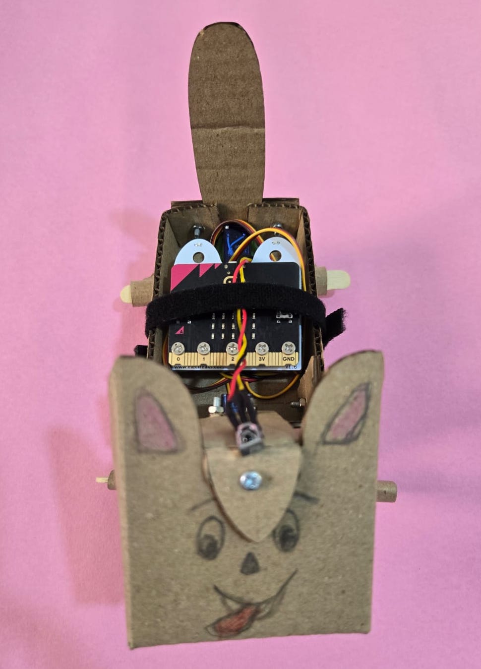 Robot Dog Brain Controller Secured with Velcro