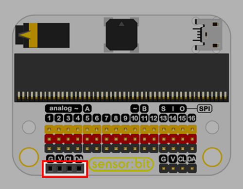 I2C Female Port of Sensor:bit board