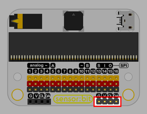 I2C Male Port of Sensor:bit board