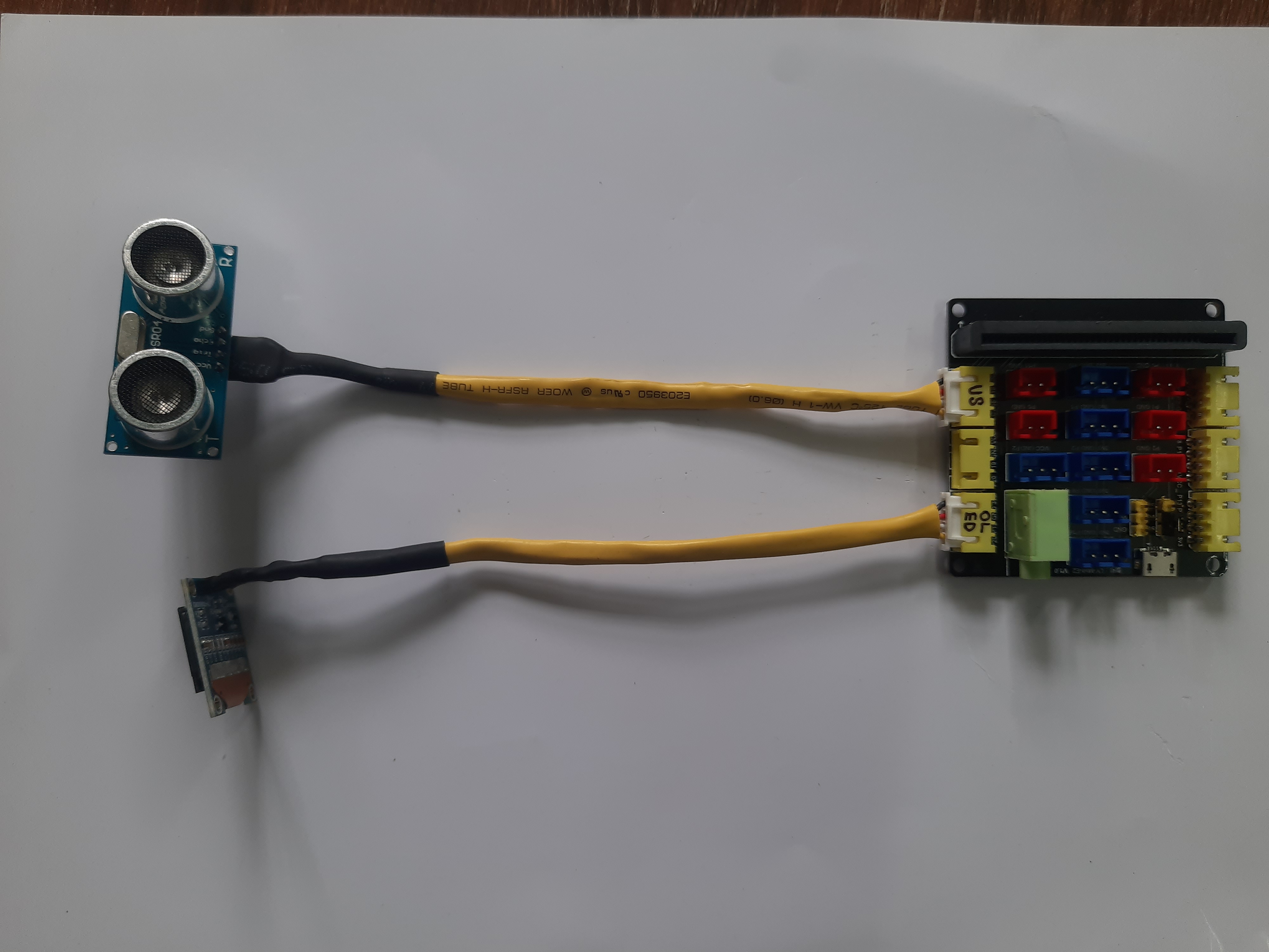 Ultrasonic and OLED connection