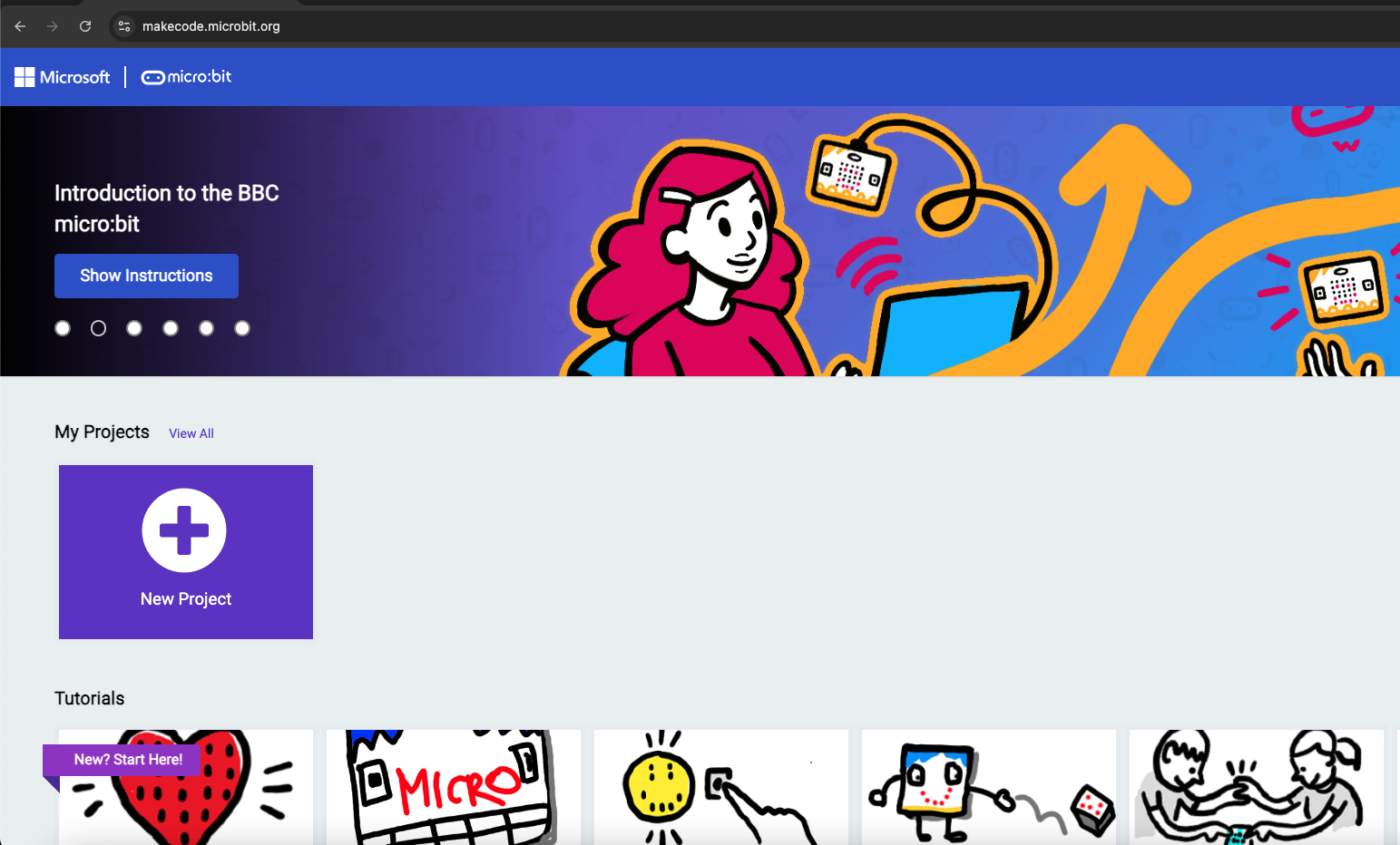 MakeCode Home Page